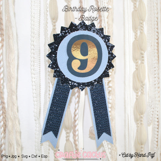 Star Boy Badge Rosette for Birthday | DIY Birthday Party Favors | Rosette Badge svg